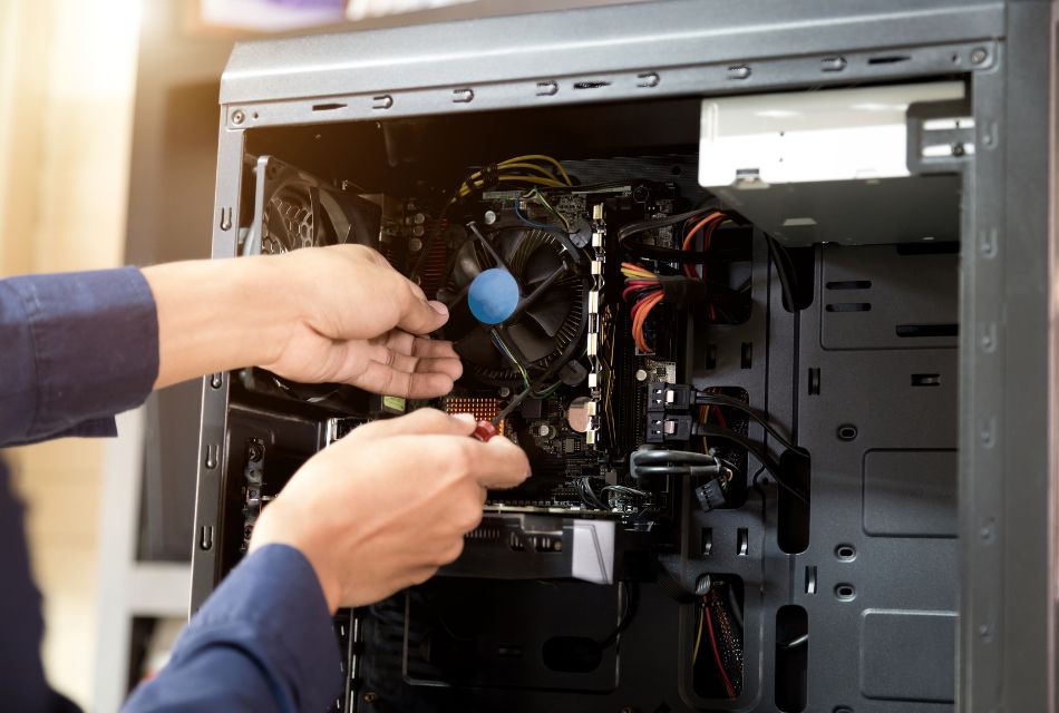 computer repair Hendersonville TN technician working on desktop