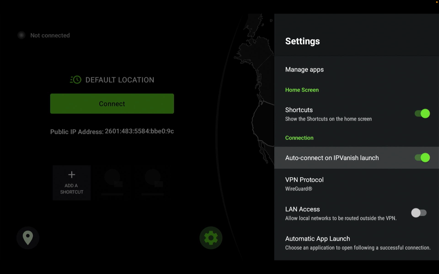IPVanish Step 22 auto-connect on IPVanish launch