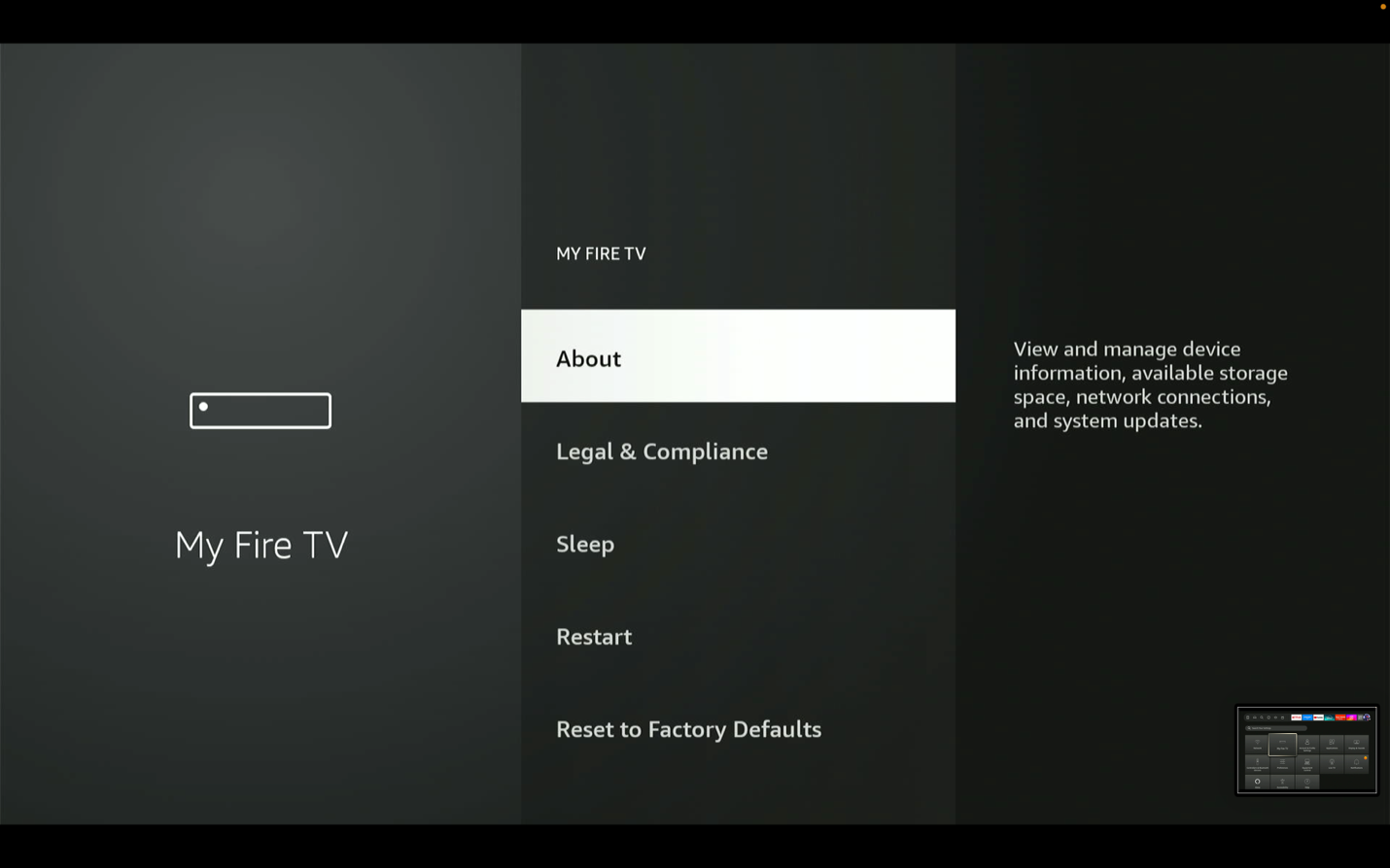 Step 7: Select About