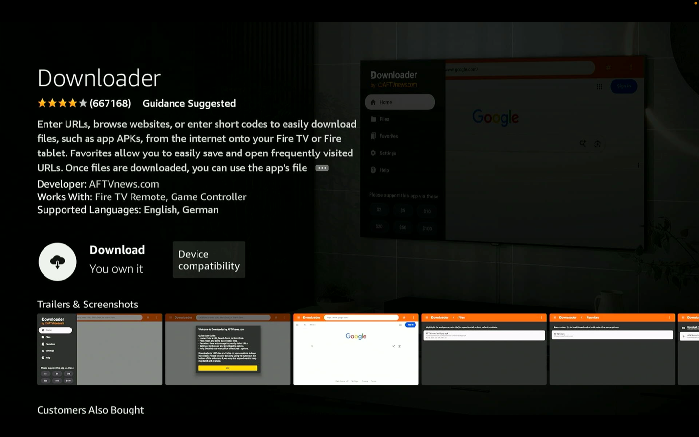 Step 15: Download and install Downloader