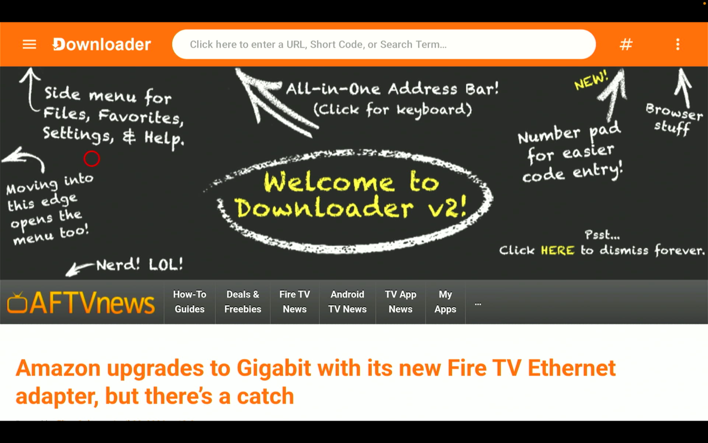 Step 16: Open Downloader and enter the install link