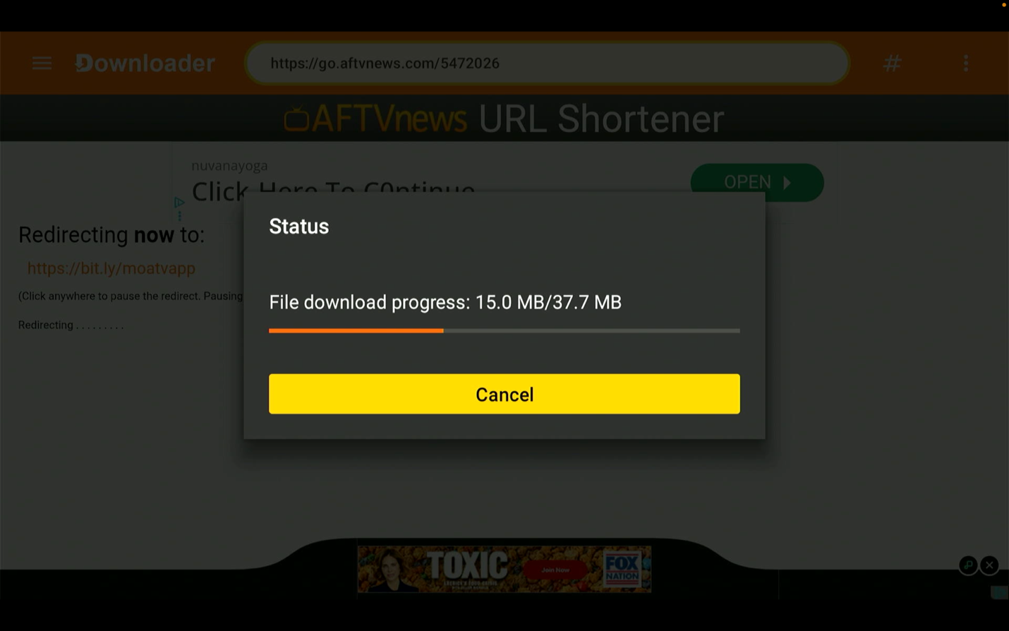 Step 19: Wait for the download to start
