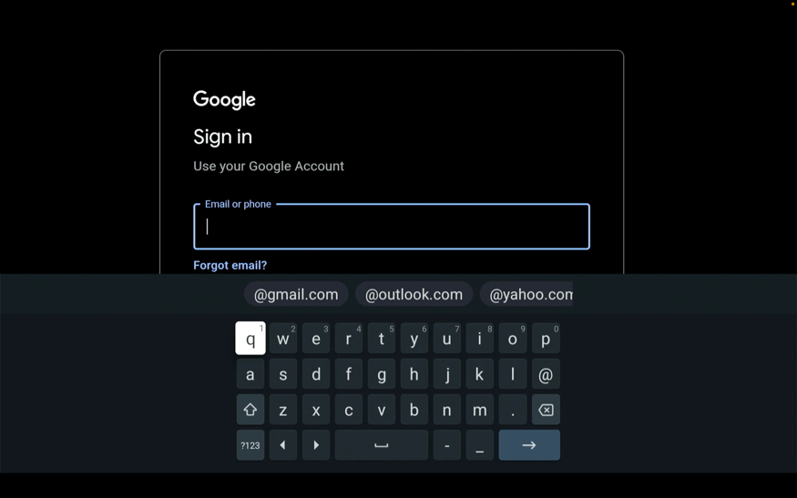 Step 1 sign in to your google or gmail account to start your setup