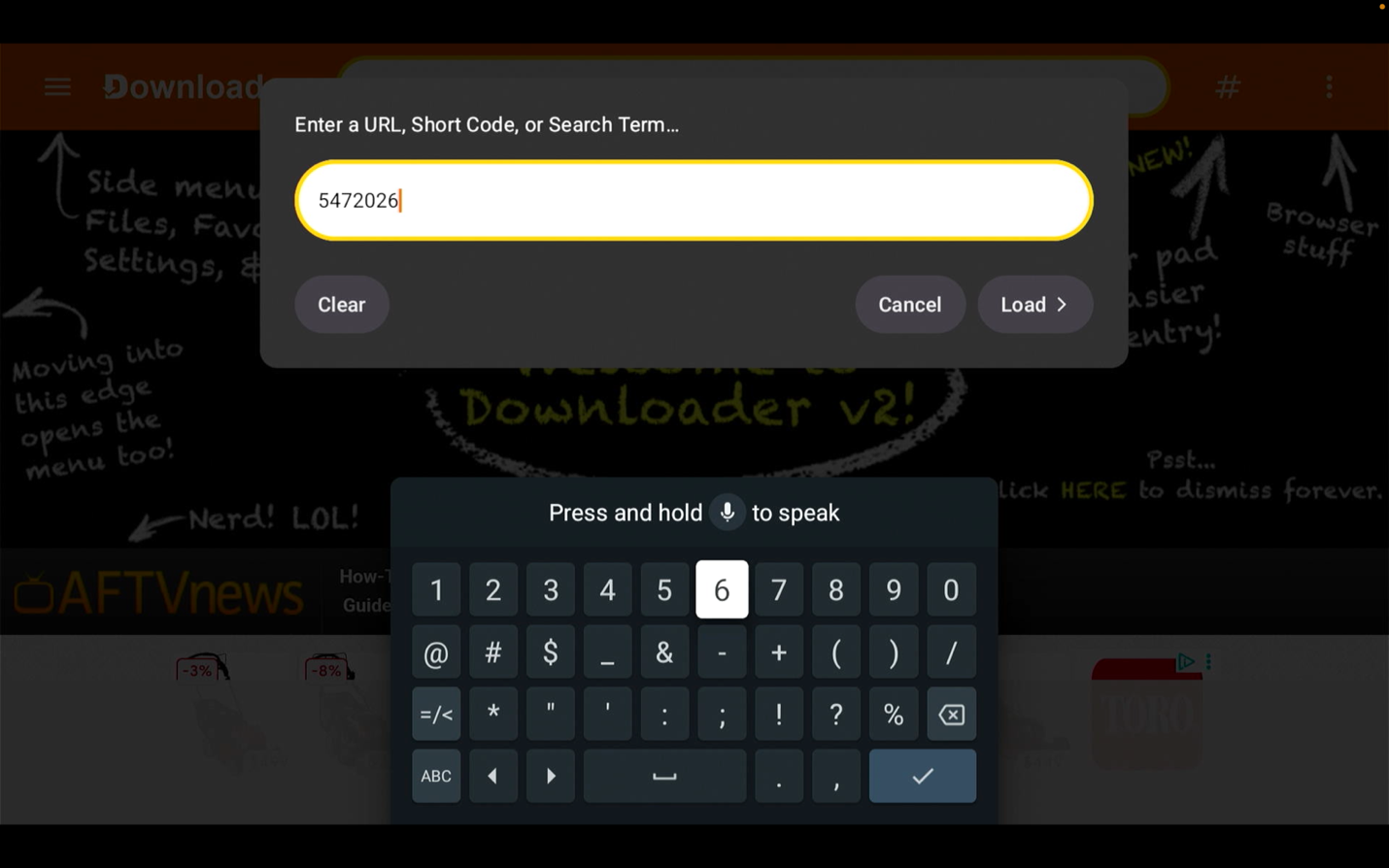 Step 9 enter the short code in the url area